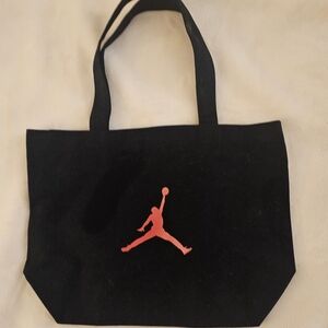 Black Tote Bag with Red Jumpman Logo